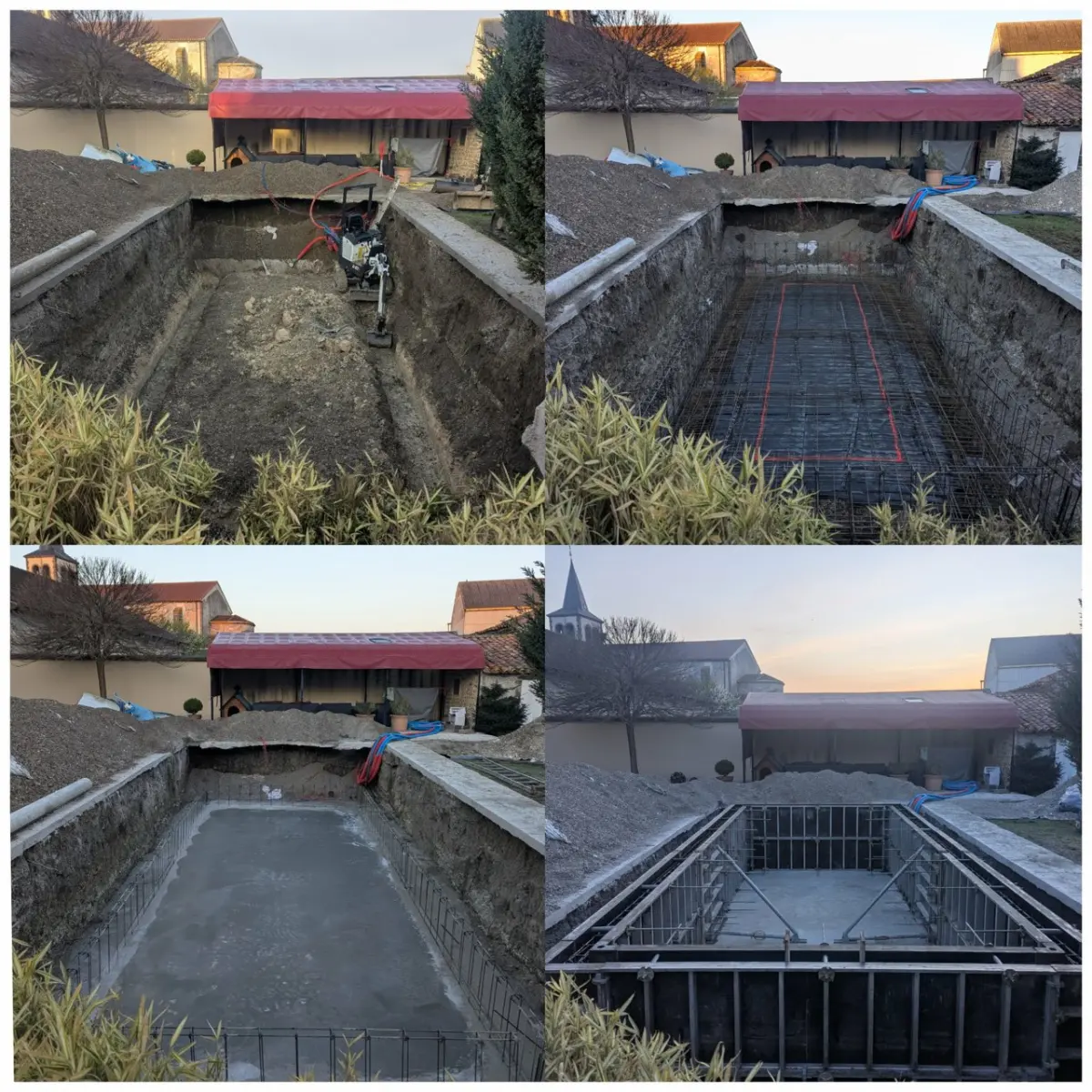 Création d’une piscine béton 8 x 3,6 à Sardon