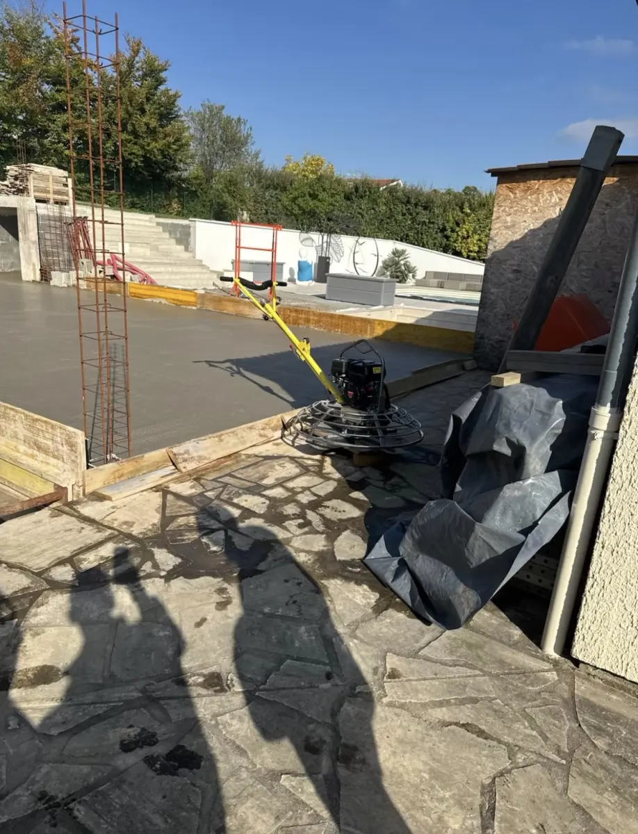 Dalle de béton à Veyre monton