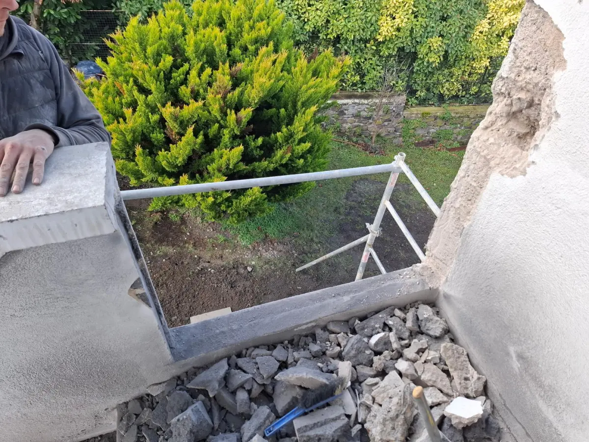Création en cours d’un aménagement extérieur à Clermont-Ferrand